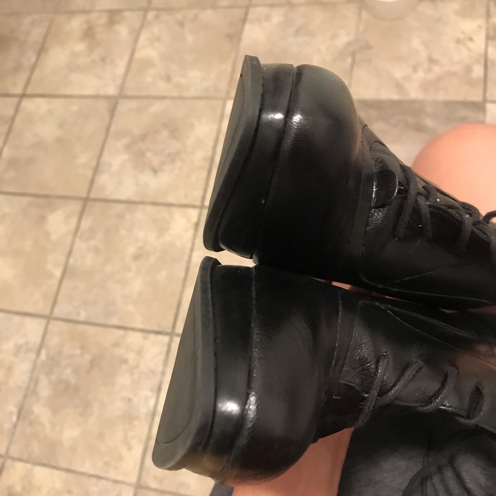 Nine West sizzle lace up oxford heels booties 8 - Picture 5 of 7